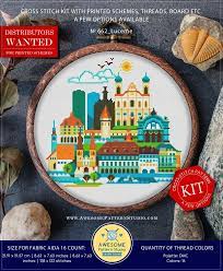 For counted cross stitch, whether it's in a kit or not, the fabric is blank and you follow a paper (or digital) pattern. Lucerne Cs662 Counted Cross Stitch Pattern Kit And Pdf Etsy Cross Stitch Cross Stitch Kits Counted Cross Stitch Patterns