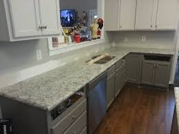 The Hanson Family Are Finishing Up Their Kitchen With A Beautiful Ashen White Granite Condo Kitchen Kitchen Design Kitchen Cabinets
