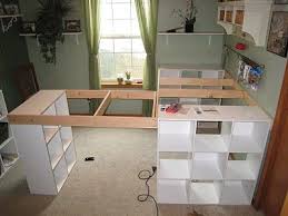 Do It Yourself White Craft Desk How To Build A Custom Craft Desk Craft Desk Dream Craft Room Craft Room Design