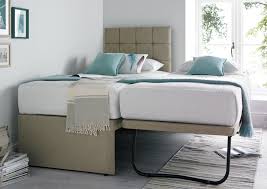 Partners Linoso Sand Upholstered Guest Bed With Mattresses Com Imagens Moveis Cores Doces Finos Casamento