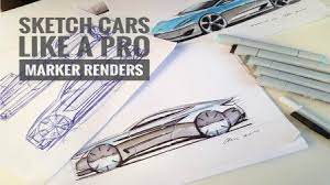 How To Sketch Draw Design Cars Like A Pro Marker Renders Social Media Design Graphics Car And Motorcycle Design Car Design