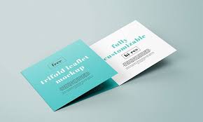 Free Trifold Square Leaflet Mockup Mockups Design Free Premium Mockups Square Brochures Booklet Layout Pamphlet Design