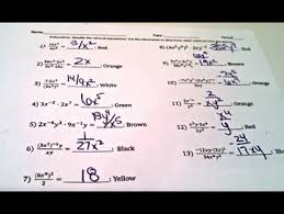 Children will learn colors through a collection of preschool color worksheets that involve matching, drawing, recognition and of course coloring. Simplifying Expressions With Exponents Color By Number By 4 The Love Of Math