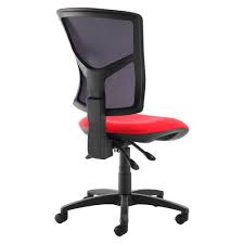 Office hippo high back office chair no arms, computer chair for home, swivel chair, fabric, royal blue 4.1 out of 5 stars 46 £70.91 £ 70. Senza High Mesh Back Operator Chair With No Arms Red Office Monster