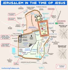 By the time of jesus' birth , the romans had established in israel a system of government consisting of roman overseers and local leaders who held and exercised jesus was born in bethlehem, but grew up in nazareth, a small town within the province of galilee, close to the larger metropolitan centers of. Jerusalem In Jesus Time Map New Testament Times Jerusalem