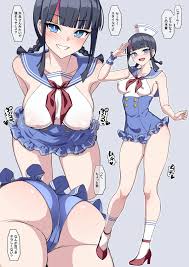 宇津見エリセ 水着H]セーラー水着姿のエリセのフルカラーCG集!!正常位で激しく突かれてイったり、膣内射精される!! | 同人すまーと