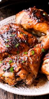 Marinated Peri Peri Chicken Thighs And Drumsticks Dish Is An Oven Baked Version Of Portuguese Flame Grille Drumstick Recipes Chicken Recipes Baked Chicken Legs