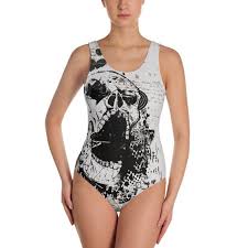 One Piece Swimsuit Big Skull Gothic Collection Allow 2 Weeks To Receive See Size Chart Last Image