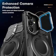 Amazon.com: BPOASE Magnetic Case for Samsung Galaxy S24 FE Built-in Metal  Camera Cover with Stand,[Compatible with Magsafe] Military Grade Rugged  Shockproof Protective Cover with Screen Protector-Black : Cell Phones &  Accessories