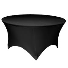Balsacircle 5 Feet Black Round Spandex Fitted Elastic Stretchable Tablecloth Table Covers Wedding Part With Images Table Covers Wedding Dining Table In Kitchen Table Cloth
