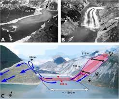 Struck oregon, and as high as 4.8 m or over 15 ft. Trimlines Carved By Tsunami In 1958 A Ne View Of Lituya Bay From Download Scientific Diagram