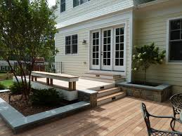 Here's how to renovate an old pool. Geometric Wood Deck With Stone Retaining Walls Contemporary Deck Dc Metro By Land Art Design Inc Houzz