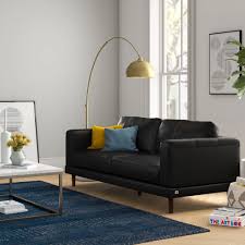 Shop our upholstered ottoman coffee tables selection from top sellers and makers around the world. Mercury Row Fulks 84 Genuine Leather Square Arm Sofa With Reversible Cushions Reviews Wayfair