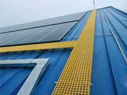Solar FRP Walkway For Solar Panel Rooftop Maintain