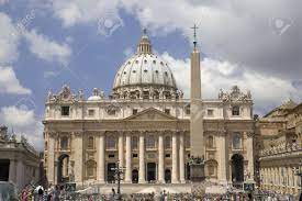 Designed principally by donato bramante,. St Peter S Square And St Peter S Basilica At Vatican City Center Of Catholic Church Rome Italy Europe Stock Photo Picture And Royalty Free Image Image 20801404