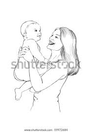 Healthy Baby Happy Mama Stock Illustration 19972684