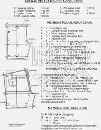Dan untuk bagian (tinggi duduk) mestak pesak atau selakangan bisa mengukurnya sambil duduk di kursi,ukur pas saja antara duduk bagian pinggang yang nyaman di pakai dan tambah 2 cm untuk hasil. 19 Gambar Pola Celana Levis