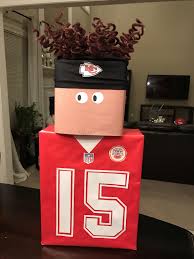 Valentine's day diy with melisa fluhr. Kansas City Chiefs Patrick Mahomes Valentine S Box Kids Valentine Boxes Boys Valentines Boxes Valentines For Kids