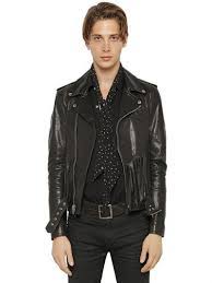Luisaviaroma Luxury Shopping Worldwide Shipping Florence Black Leather Biker Jacket Leather Moto Jacket Leather Jacket Men