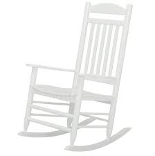 Hampton Bay Glossy White Wood Outdoor Rocking Chair It 130828w The Home Depot Patio Rocking Chairs Rocking Chair Porch Outdoor Rocking Chairs