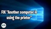 Canon pixma mx492 airprint setup. Fix Another Computer Is Using The Printer In Windows 10 8 7 Youtube