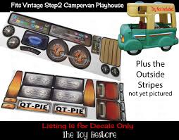 Replacement Stickers Spare Decals Fits Step 2 Step2 Playhouse Vintage  Camper Van Full Set