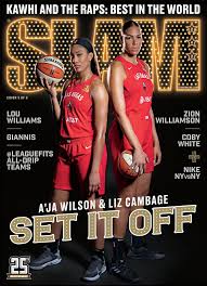 Find the perfect liz cambage stock photos and editorial news pictures from getty images. Slam 223 Fathead A Ja Wilson Liz Cambage Las Vegas Aces Slam Goods
