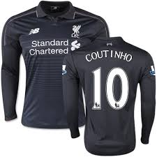 Chelsea fc football jersey shirt fabregas original 2015 2016 adidas home top men. Men S 10 Philippe Coutinho Liverpool Fc Jersey 15 16 England Football Club New Balance Replica Black Third Soccer Long Sleeve Shirt
