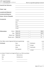Damit die übergabe möglichst schnell und reibungslos über die bühne gehen kann, sollten sie beim auszug darauf achten, dass die wohnung wirklich leer und gesäubert ist. Wohnungsubergabeprotokoll Pdf Kostenfreier Download