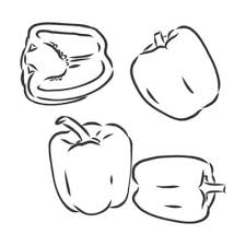 Select from 267printable cartoon merchandise, nature. Bell Pepper Set 2285995 Vector Art At Vecteezy