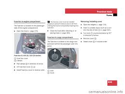 In the trunk, on the right side: Fuse Mercedes Benz Gl450 2007 X164 Owner S Manual 595 Pages