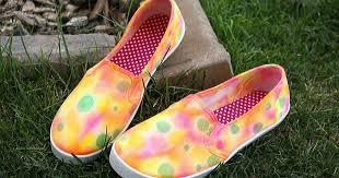 Take your shoes out of the dye bath. Sharpie Tie Dye Shoes 36 The Crafty Blog Stalker