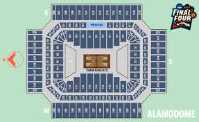Alamodome Seating Chart Final Four Elcho Table