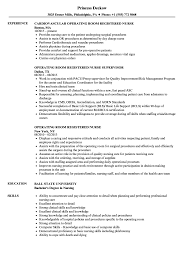 Operating Room Registered Nurse Resume Samples Velvet Jobs