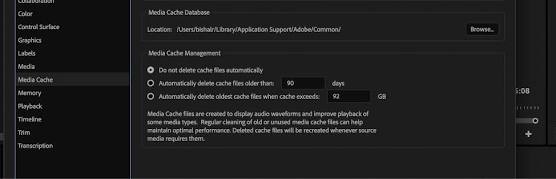 Purging corrupted Media Cache files in Premiere Pro, AI generated