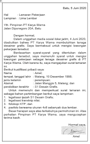 Surat pengantar lamaran kerja atau cover letter merupakan salah satu hal yang juga ikut paling diperhatikan oleh hrd selain cv. Perhatikan Surat Lamaran Pekerjaan Berikut T
