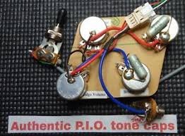 Epiphone les paul wiring schematics with wiretapping for. Epiphone Les Paul Wiring Harness With Custom Pio Tone Caps Great Tone Ebay