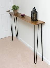 Diy Hairpin Leg Console Table Make An Easy Modern Console Table Diy Console Table Modern Console Tables Diy Console