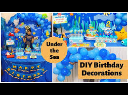 See more ideas about sea birthday party, sea birthday, birthday. Under The Sea Themed Diy Birthday Decorations Cheap And Easy Birthday Decorations Ideas At Home Youtube