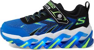 Amazon.com | Skechers Boy's MEGA-Surge 2.0 Sneaker, Black/Blue/Lime, 10.5  Little Kid | Running