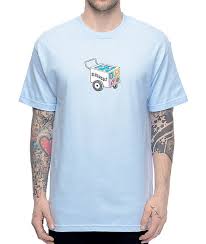 Slushcult Push Cart Light Blue T Shirt Zumiez Blue Tshirt Shirts Light Blue