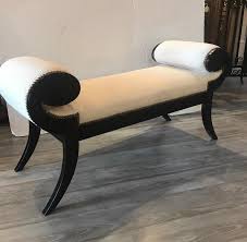 Black And White Bench American Hollywood Regency Black And White Bench For Sale White Bench Benches For Sale Hollywood Regency
