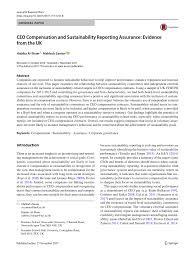 Pdf Ceo Compensation And Sustainability Reporting Assurance