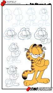 Como Dibujar Al Gato Garfield Personajes Cartoon Drawings Easy Drawings Easy Disney Drawings