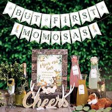 Used christmas decorations i had on hand. Amazon Com Momosa Bar Kit Woodland Baby Shower Decorations Boy Girl Or Gender Neutral Party Decor With Rustic Forest Theme Animals Creatures Fox Owl Bear Doe Buck Oh Deer Banner Mimosa