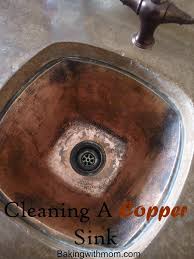 how to clean a copper sink baking