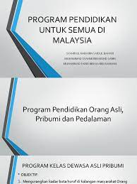 Tv pendidikan merupakan inisiatif kerajaan malaysia bagi memastikan pembelajaran tetap diteruskan semasa perintah. Program Pendidikan Untuk Semua Di Malaysia