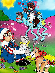 1993 Rose Art 100 Piece Raggedy Ann and Raggedy Andy Jigsaw Puzzle, "camel  Ride", Opened but in Excellent Condition, No Bends, Clean,