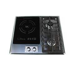 true induction 25 in induction gas combo cooktop stainless steel and glass with 1 induction 2 gas burners ti 1 2b the home depot induction cooktop gas burners gas cooker