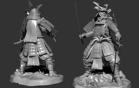 Samurai Warrior By Hasan Bajramovic 3d Samurai Warrior Samurai Armor Samurai Helmet